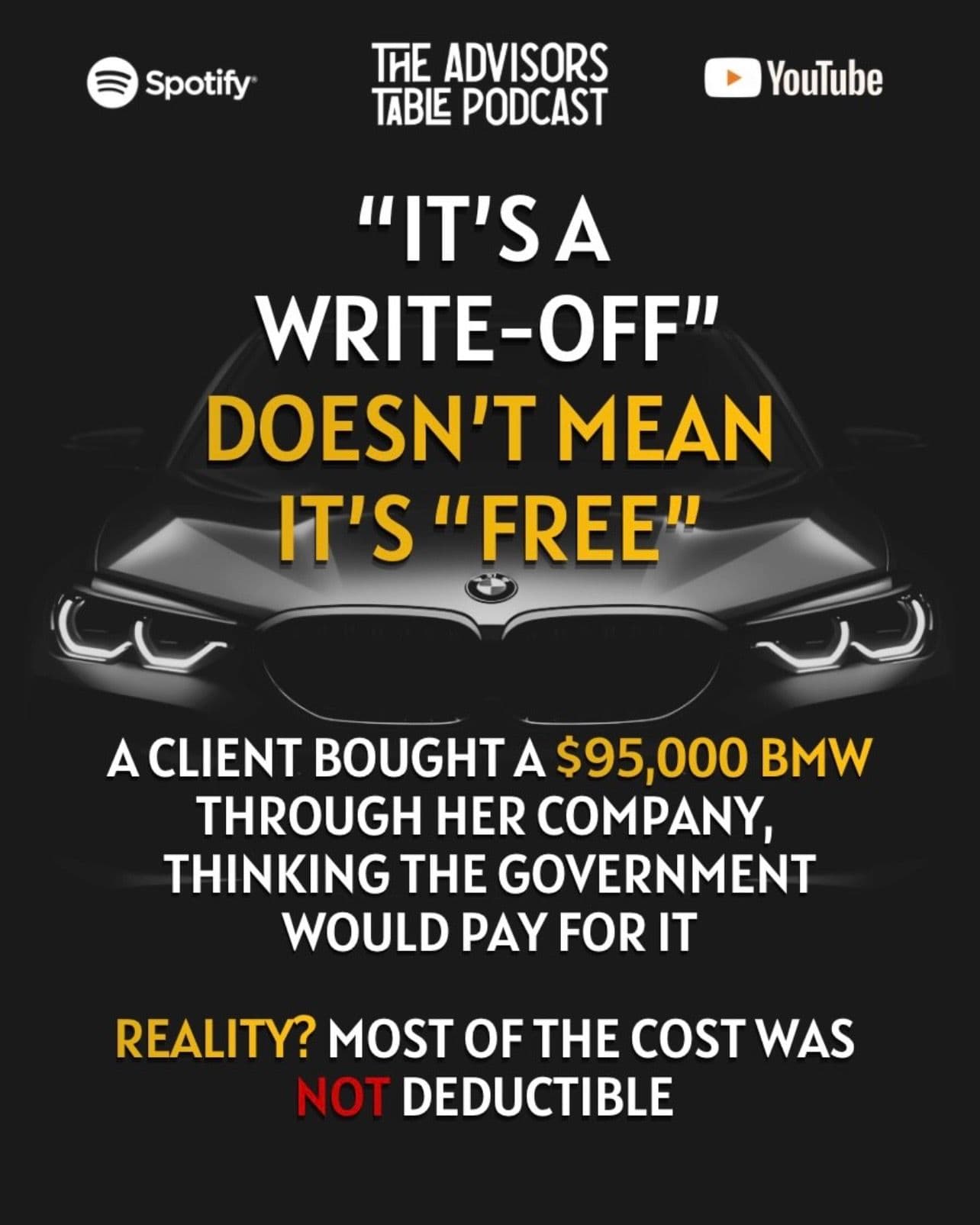 "It's A Write-Off" Doesn't Mean It's "Free"